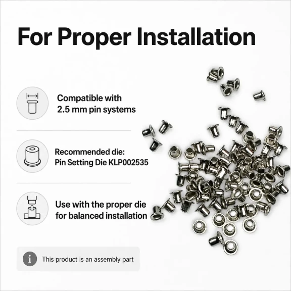 2.5 mm Steel Pin, 25x35 dimensions, 5000 pieces pack, high-grade metal for precision work