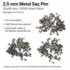 2.5 mm / 0.10 in Steel Pin, 25x45, 5,000 Pieces MRTP002545