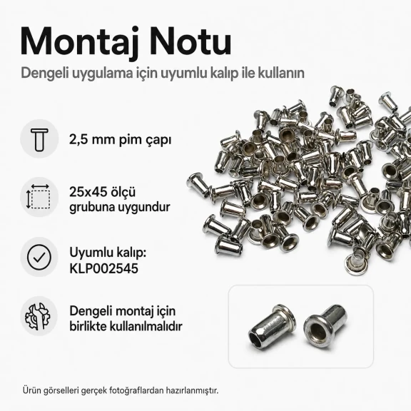 2.5 mm Steel Pin, 25x45 mm, 5000 Pieces Bulk Pack, High-grade Metal for Industrial Use
