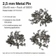 2.5 mm Steel Pin, 25x45 mm, 5000 Pieces Bulk Pack, High-grade Metal for Industrial Use