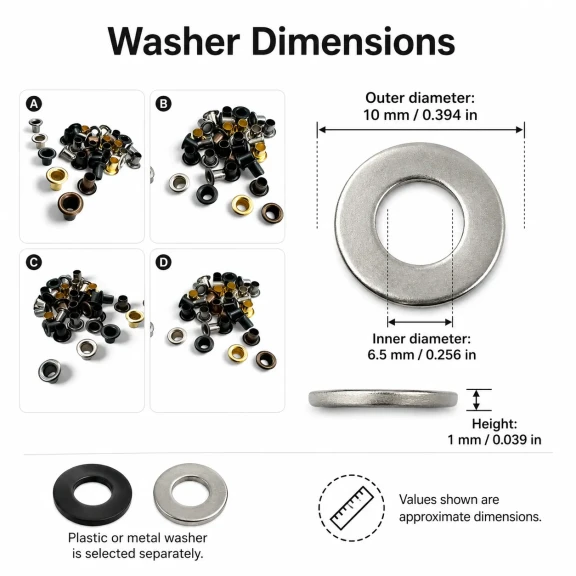 3 No Ekstra Uzun Bombeli Saç Kuşgözü 5 mm İç Çap - Tekstil ve Aksesuar Üretimi için Dayanıklı Bağlantı Elemanı