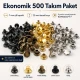 33 Perçin - 7 mm Çift Kapaklı Perçin, 7,5 mm Bacak Boyu Saç Malzeme Perçin - 500 Takım R00033CFT