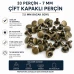 33 Perçin – 7 mm Çift Kapaklı Perçin / 7,5 mm Bacak Boyu Saç Malzeme Perçin – 500 Takım R00033CFT