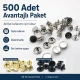 54 Tek Kapaklı Rivet 12 mm / 7,5 mm Bacak Saç Malzeme Perçin - 500 Adet R0004, metal perçin seti, dayanıklı ve yüksek