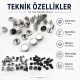 54 Tek Kapaklı Rivet 12 mm / 7,5 mm Bacak Saç Malzeme Perçin - 500 Adet R0004, metal perçin seti, dayanıklı ve yüksek