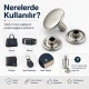 54 Tek Kapaklı Rivet 12 mm / 7,5 mm Bacak Saç Malzeme Perçin - 500 Adet, çanta, deri, kemer ve tekstil aksesuarları için