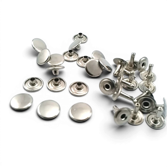 54 Tek Kapaklı Rivet 12 mm / 7,5 mm Bacak Saç Malzeme Perçin - 500 Adet, çanta, deri, kemer ve tekstil aksesuarları için