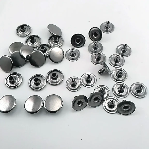 54 Rivet 12 mm Kapak / 7 mm Bacak Pirinç Perçin - 500 Adet R00054PR, çanta, kemer ve tekstil aksesuarları için dekoratif ve