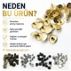 54 Rivet 12 mm Kapak / 7 mm Bacak Pirinç Perçin - 500 Adet R00054PR, çanta, kemer ve tekstil aksesuarları için dekoratif ve