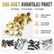 54 Rivet 12 mm Kapak / 7 mm Bacak Pirinç Perçin - 500 Adet R00054PR, çanta, kemer ve tekstil aksesuarları için dekoratif ve