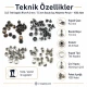 33.5 Single Cap Rivet 9.5 mm (0.37") / 7.5 mm (0.29") Post Steel Rivet – 1000 Pieces R000595