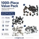 33.5 Single Cap Rivet 9.5 mm (0.37") / 7.5 mm (0.29") Post Steel Rivet – 1000 Pieces R000595