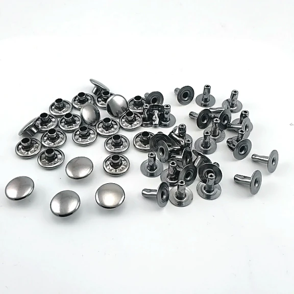 33.5 Single Cap Rivet 9.5 mm (0.37") / 7.5 mm (0.29") Post Steel Rivet – 1000 Pieces R000595