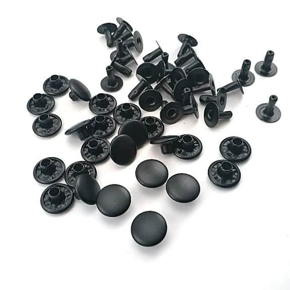 33.5 Single Cap Rivet 9.5 mm (0.37") / 7.5 mm (0.29") Post Steel Rivet – 1000 Pieces R000595