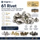 61 Rivet 15 mm Kapak - 11 mm Uzun Bacak Saç Malzeme Perçin - 500 Adet R00061-11