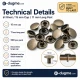 61 Rivet 15 mm Kapak - 11 mm Uzun Bacak Saç Malzeme Perçin - 500 Adet R00061-11