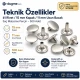 61 Rivet 15 mm Kapak - 11 mm Uzun Bacak Saç Malzeme Perçin - 500 Adet R00061-11