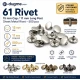 61 Rivet 15 mm Kapak - 11 mm Uzun Bacak Saç Malzeme Perçin - 500 Adet R00061-11