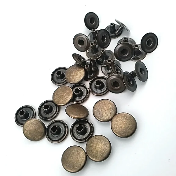 61 Rivet 15 mm Kapak / 7 mm Bacak Saç Malzeme Perçin - 500 Adet, çanta, kemer, tekstil aksesuarları için uygun dekoratif ve