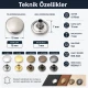 61 Rivet 15 mm Kapak / 7 mm Bacak Saç Malzeme Perçin - 500 Adet, çanta, kemer, tekstil aksesuarları için uygun dekoratif ve