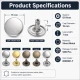 61 Rivet 15 mm Kapak / 7 mm Bacak Saç Malzeme Perçin - 500 Adet, çanta, kemer, tekstil aksesuarları için uygun dekoratif ve