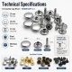 61 Çift Kapaklı Rivet 15 mm Kapak 12 mm Alt Kapak 7 mm Bacak Saç Malzeme Perçin - 500 Takım R00061CFT-7