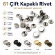 61 Çift Kapaklı Rivet 15 mm Kapak 12 mm Alt Kapak 7 mm Bacak Saç Malzeme Perçin - 500 Takım R00061CFT-7