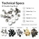 61 Çift Kapaklı Rivet 15 mm Kapak 12 mm Alt Kapak 7 mm Bacak Saç Malzeme Perçin - 500 Takım R00061CFT-7