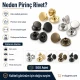 61 Rivet 15 mm Kapak / 7 mm Bacak Pirinç Perçin - 500 Adet, çanta ve deri aksesuar üretimi için ideal perçin modeli