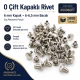 0 Çift Kapaklı Rivet 6 mm Kapak / 6-6,5 mm Bacak Saç Malzeme Perçin – 1000 Takım R0006CFT