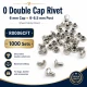0 Çift Kapaklı Rivet 6 mm Kapak / 6-6,5 mm Bacak Saç Malzeme Perçin – 1000 Takım R0006CFT