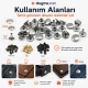 33,5 Perçin 9 mm Çift Kapaklı Rivet Saç Malzeme (1000 Ad/Paket) R00335CFT