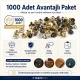 33,5 mm Pirinç Kapaklı Perçin - 9 mm Kapak Çapı ve 7,5 mm Bacak Boyu ile Çanta, Deri, Kemer ve Tekstil Aksesuarları için