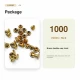 33 Rivet 7 mm Çift Kapaklı 7,5 mm Bacak Pirinç Perçin - 1000 Adet, çanta, deri, kemer, cüzdan ve tekstil aksesuarları için