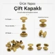 33 Rivet 7 mm Çift Kapaklı 7,5 mm Bacak Pirinç Perçin - 1000 Adet, çanta, deri, kemer, cüzdan ve tekstil aksesuarları için