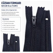 Pocket Zipper Nylon 10 cm / 3.94 in N3 for Wallets, Pouches and Organizers Closed End ENC0010T5