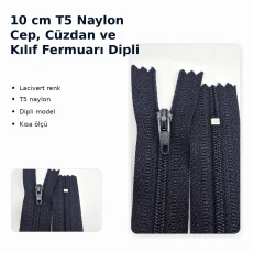Pocket Zipper Nylon 10 cm / 3.94 in N3 for Wallets, Pouches and Organizers Closed End ENC0010T5