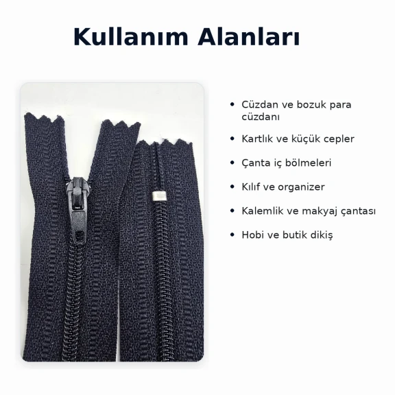10 cm / 3.94 in Closed End Nylon Pocket Zipper for Wallets and Pouches