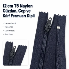 Wallet Zipper Nylon 12 cm / 4.72 in N3 for Pockets, Pouches and Organizers Closed End ENC0012T5
