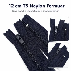 Naylon Cüzdan Fermuarı 10 cm T 5 Dipli - ENC0012T5