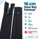 16 cm T10 Siyah Dipli Naylon Cep Fermuarı ENC0016T10, fermuarlı cep dikimi için ideal, dayanıklı ve şık bir çözüm.