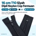 Cep Fermuarı Naylon 16 cm T10 Siyah Dipli – ENC0016T10