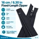 16 cm T10 Siyah Dipli Naylon Cep Fermuarı ENC0016T10, fermuarlı cep dikimi için ideal, dayanıklı ve şık bir çözüm.