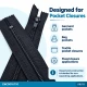 16 cm T10 Siyah Dipli Naylon Cep Fermuarı ENC0016T10, fermuarlı cep dikimi için ideal, dayanıklı ve şık bir çözüm.