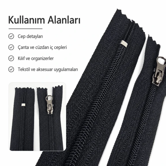 Naylon Cep Fermuarı Combi Elcikli 16 cm T10