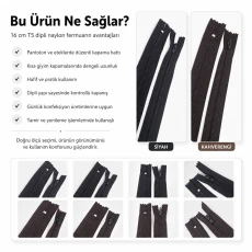 Pants and Skirt Zipper Nylon 16 cm / 6.30 in N3 Closed End ENC0016T5