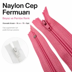 Naylon Cep Fermuarı 18 cm T5 Dipli ENC0018T5