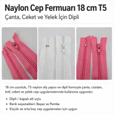 Pants and Skirt Zipper Nylon 18 cm / 7.09 in N3 Closed End ENC0018T5