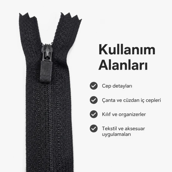 Naylon Revers Cep Fermuarı 18 cm T5 Dipli ENC0018T5O, dayanıklı naylon malzemeden üretilmiştir, çanta ve montlarda ideal cep