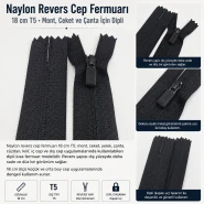 Reverse Pocket Zipper Nylon 18 cm / 7.09 in N3 for Jackets, Coats and Bags Closed End ENC0018T5O